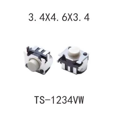 Reel Packing Momentary Tact Switch 3.4X4.6X3.4mm Phone Button 4PIN SMD Side Push Micro Button Light Click Reset Switch