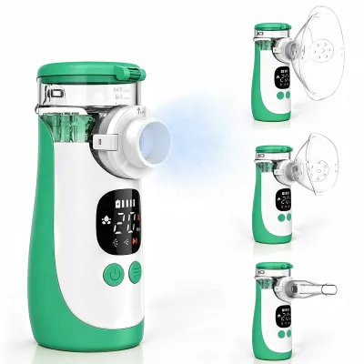 Home Care Nebulizer Digital Display Pocket Size Asthma Cough Low Noise Residual Liquid Mesh
