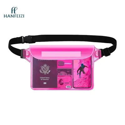 HANFEIZI PVC Water Resistant Cell Phone Water Sports Accessory Water Resistant Fanny Pack Bag
