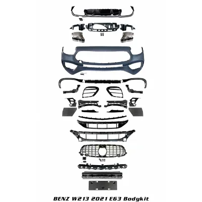Car Auto Parts Front Rear Bumper Body Kits Bodykit for Benz W213 2021 E63 Body Kit High Quality Wholesale