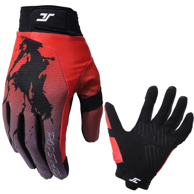 2024 Fashion Style Cycling Gloves Anti-slip Microfiber MTB Gloves Full Finger Perforated Riding Gloves