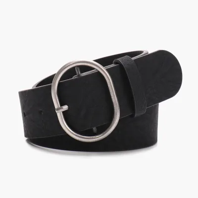 ZPS273 Women's Leather Textured Waist Belt with Alloy Pin Buckle 3.7CM Width 100CM Length Casual Style