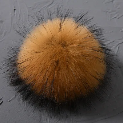 High Quality Wholesale Real Raccoon Fur Ball Accessories 13cm 15cm 18cm Fluffy Large Real Fur Pom Pom for Hats
