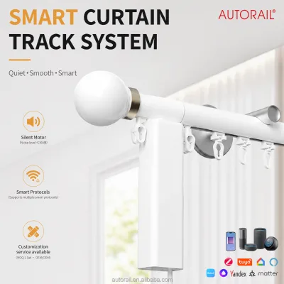 Top Quality Best Price Motorized Curtain Rod Aluminium Alloy Curtain Rod Customized Size Curtain Poles Curtain Accessories