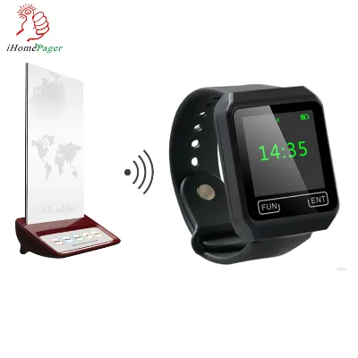 KTV Waiter Calling System Wireless Call Button and Watch Receiver