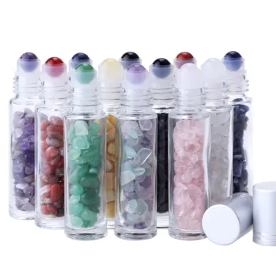 Hot Sell Perfume Gemstone Glass Roll on Bottle 10ml