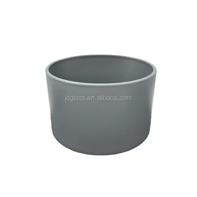 650ml Glass Large Candle Jar with Cement Painting