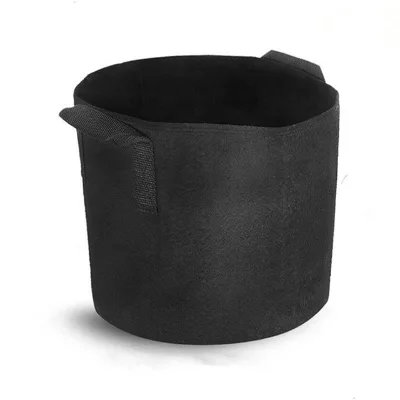 BLACK PLANT FIBER 5 GALLON BREATHABLE CORROSION-RESISTANT STURDY Durable PLANTING BAG for POTTING SEEDLINGS Landscaping Projects