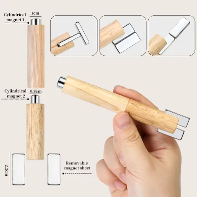 Wholesale Wands Cat-eye Wide-light Rolling Pins Anti-drop Nail Art Magnets ABS Detachable Wooden Rods Nail Salon Portable Square