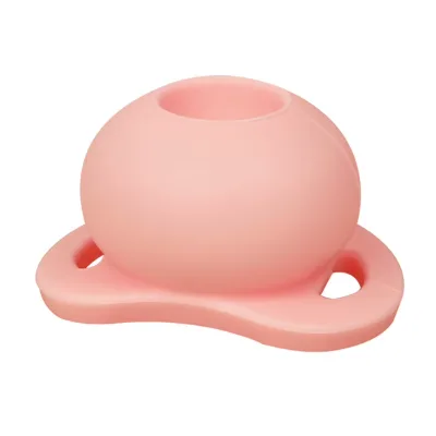 Silicone Pop Pacifier with Plastic Case Storage, Built-in Pacifier Case for Little Babies 3M+, Pops When It Drops