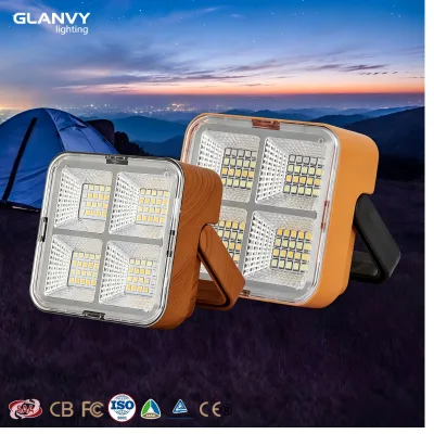 Portable Solar Flood Light USB Rechargeable 4000mAh LED Work Light Magnetic Handheld Camping Emergency Power Bank Outdoor IP42