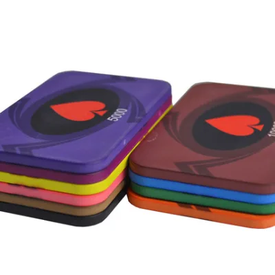 Wholesale Professional EPT Casino Level 35g Customizable Pattern Plaque High Quality Ceramic square Poker Chips