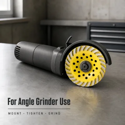Turbo Segmented Diamond Cup Grinding Wheel with Double Ring Vents for Angle Grinder Concrete and Stone Grinding