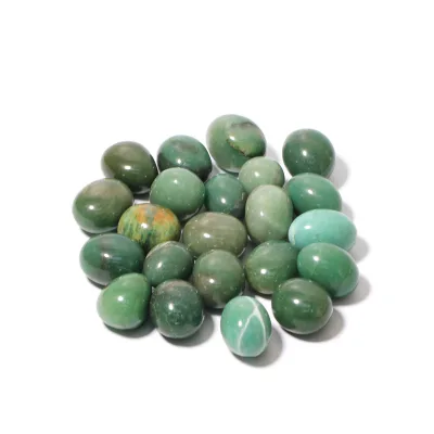 Wholesale Natural Green Aventurine Tumble Hand Carved Healing Tumbled Stone Crystal Palm for Home Decoration