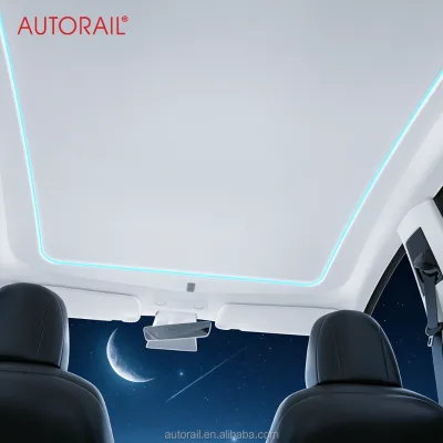 AUTORAIL Tesla Model Y Electric Retractable Skylight Visor Front Windshield Shades Remote Control Automatic Sunshade Luxury Cars