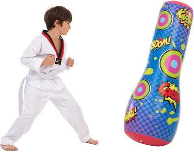 47 Inch Free Standing PVC Water Filled Heavy Duty Punching Inflatable Boxing Kids Bop Bag Eco-Friendly Home Use