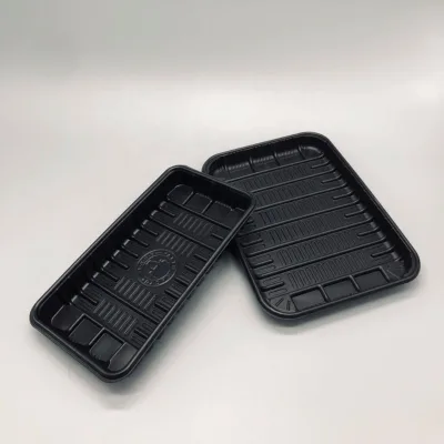 Hot Sale Plastic Food Storage Tray for Packaging Fruit Vegetable Plastic Disposable Food Tray Square Tray Without Lid