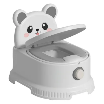Doublecare Baby Potty Chair with Detachable Easy-Clean Bowl Raised Splash Guard PU Soft Cushion Anti-Slip
