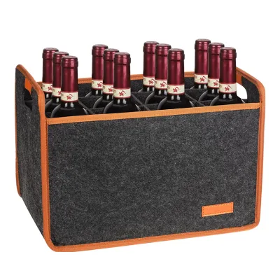 12 Bottle Reusable Wine Bags for Wine Bottles Insulated Thermal Padded Wine Carrier Tote Bag