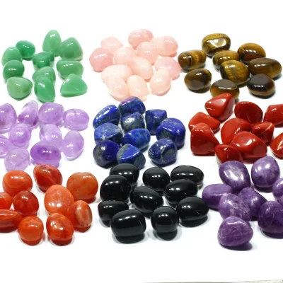 Factory Price Natural Gemstone Crystals Healing Stones Variety Reiki Clear Rose Quartz Amethyst Crystal Tumble Stone