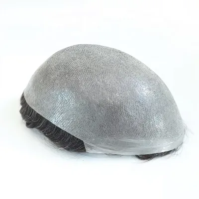 Hot Selling Natural Hairline Thin Skin 0.04-0.06 Curly India Human Hair Toupee