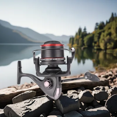 Histar HTP Stainless Steel Main Shaft Surf Fishing Reel One Way System Optional 9000 Plastic Spare Spool CNC Aluminum Handle