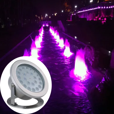 DMX512 High-Brightness LED Fountain Jet Light IP68 SS Submersible Spotlight for Large-Scale Municipal Architectural Water Shows