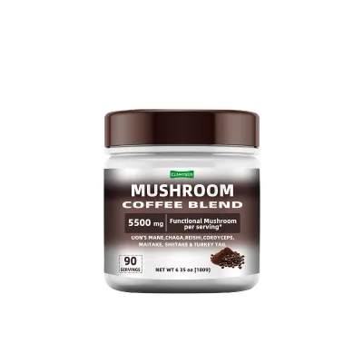 Private Label Organic Mushroom Coffee Blend of Multiple Beneficial Mushrooms Fungi Natural Energy Focus Immunity