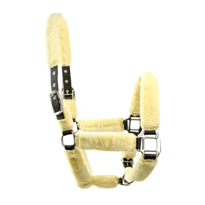 Wholesale Equestrian Supplies Horse Halter Nylon/Lamb Cage Material Anti-Wear Sizes S/M/L