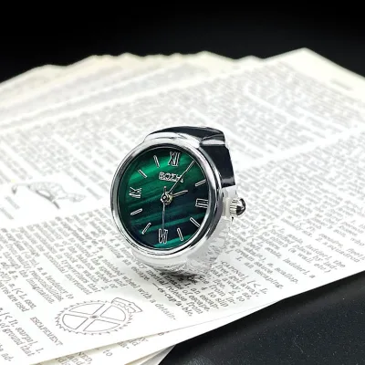 Free Size Luxury Rings Quartz Watches Men Women Couple Silver Ring Watch