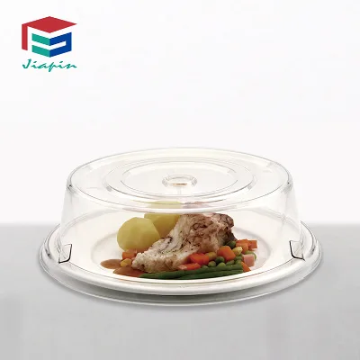 Colored  PC Food Plate Covers Polycarbonate Plastic 9 Inch Dining Plate Cover for Kitchen Canteen Camping