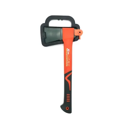 Fiskar Type Professional Quality Universal Purpose Hatchet Fiberglass Axe Forged Steel Felling Axe with Hook Grip Handle