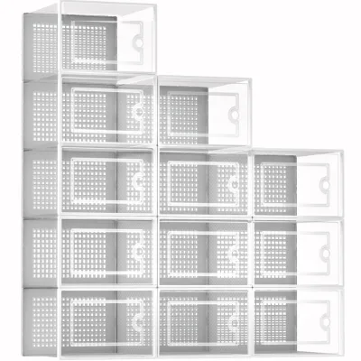 Clear Plastic Stackable Sneaker Containers Bins with Lids Large Shoe Organizers Recycle