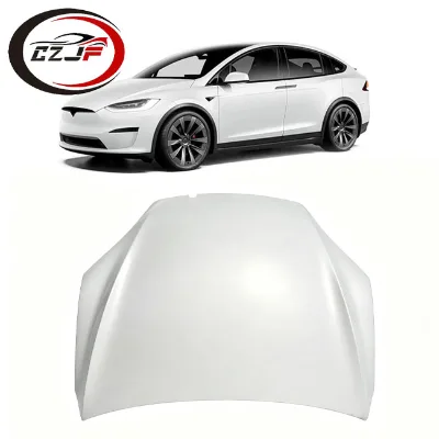 CZJF Auto Body Parts Engine Hood Bonnet for Tesla Model X 2020 2021 2022 Aluminum Front Cover Panel 1570486-E0-A
