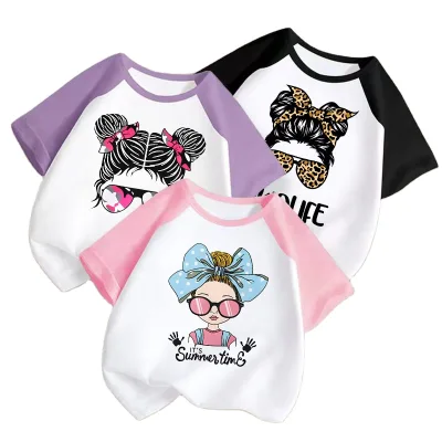 Casual Summer Children's Clothing Set Kids Fashion 1-8 Years Boys and Girls Cartoon T Shirt Shorts Bulk Baby Outfits