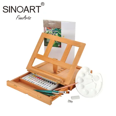 SINOART Watercolor Painting Set Art Professional Drawing Set for Kids ,Wooden Art Set
