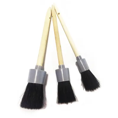 High Quality Car Washing Tire Cleaning Brush Soft Bristle Wood Handle Auto Care Products