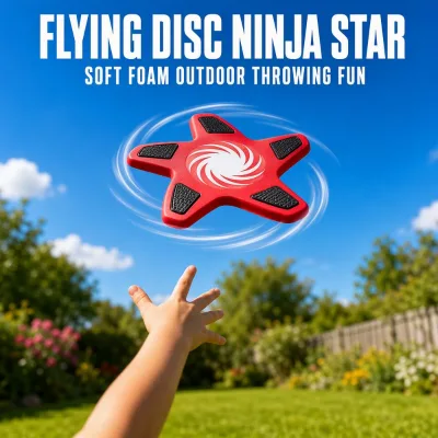 Rongheqiang Soft Foam Flying Disc Star Shuriken Toy 12 Pack Ninja Star Thrower Outdoor Play Gift Set