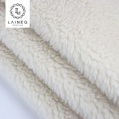 Hot Sale Korea High-end Lambswool Fur Bonding Fabric with Micro Suede for Coat
