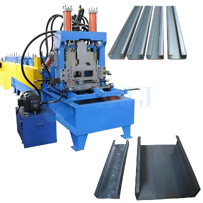 XJJ Gi Steel Strips Coil Automatic Cz Channel Profile Machine Motor PLC Size Change Purlin Machine