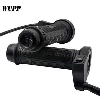 WUPP New Winter Adjustable Electric Heated Motorcycle Grips 25W Temperature Control 3-Gear Switch Universal Fit TPU+Nylon 22mm