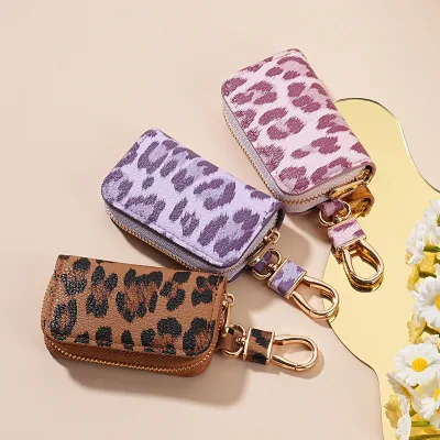 Luxury Vintage Pendant Coin Purse Mini Keychain Bag for Earphones & Lipstick Waterproof PU Material Simple Design