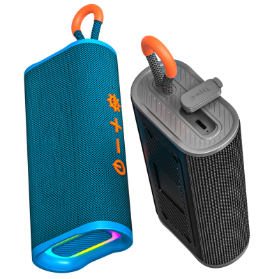 Hot Sale Portable Speaker Fabric With FM Radio Outdoor BassStereo LED Light Music Speaker