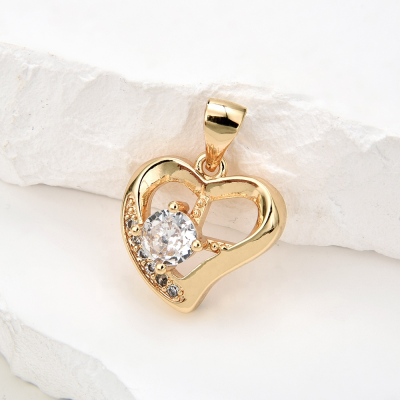 Elfic Gold Plated Jewelry Heart Pendant Charm Jewelry for Women