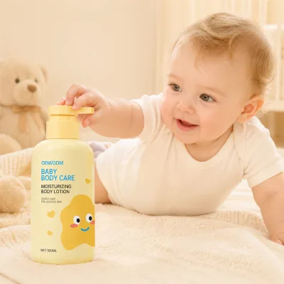 OEM ODM Organic Baby Smooth Body Lotion Jojoba Oil Herbal Peach Refreshing Nourishing Baby Lotion