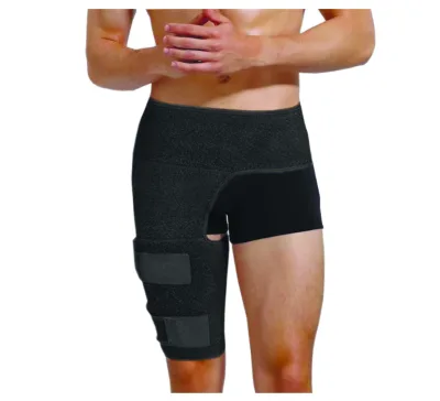 HKJD Adjustable Neoprene Men and Women Compression Groin Thigh Hip Support Wrap Breathable Fitness Sleeve for Hamstring