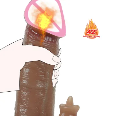 Realistic Liquid Silicone Dildo with Tongue Licking Vibrator for Couples-Waterproof Soft & Eco-Friendly