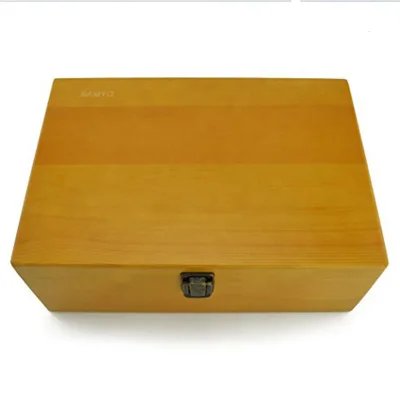 Yellow Painted Rectangular Wooden Essential Oil Gift Storage Box Multifunctional 24 Bottles Essential Oil Display Box