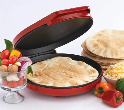 2023 Factory Factory Hot Sale Pizza Maker Pizza Oven with Temperature Control 12 Inch Round Pizza Grill Machine