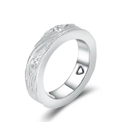 Provence Custom Jewelry Classic Colors 14k White Gold with Side Stones Laboratory Diamond Sample Design for Engrave Men Rings